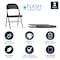 Flash Furniture HERCULES Series Double Braced Black Metal Folding Chair, PK2 2-BD-F002-BK-GG - alternate 3